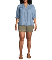 Democracy Plus Size #double;Ab#double;solution® High-Rise Rolled Cuff Shorts