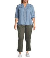 Democracy Plus Size #double;Ab#double;solution Stretch Utility High Rise Tapered Leg Pants