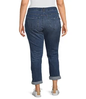 Democracy Plus Size #double;Ab#double;solution® Wide-Leg Cuffed Hem Girlfriend Jeans