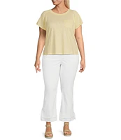 Democracy Plus Size Embroidered #double;Make Lemonade#double; Pocket Tee