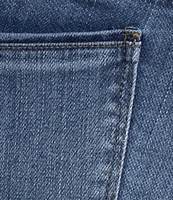 Democracy Plus Size Stretch Kick Flare Double Layer Fray Hem Crop Jeans