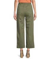 Democracy Skyrise Paperbag Tie Waist Relaxed Straight Leg Cropped Utility Pants