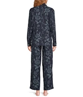 Desmond & Dempsey Dorthea Woven Floral Print Long Pajama Set