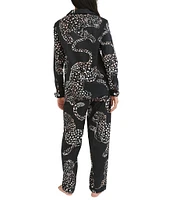 Desmond & Dempsey Jaguar Woven Long Pajama Set