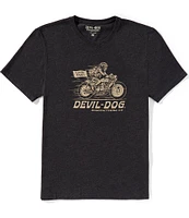 Devil-Dog Dungarees Life Fast Flag Bike Graphic T-Shirt