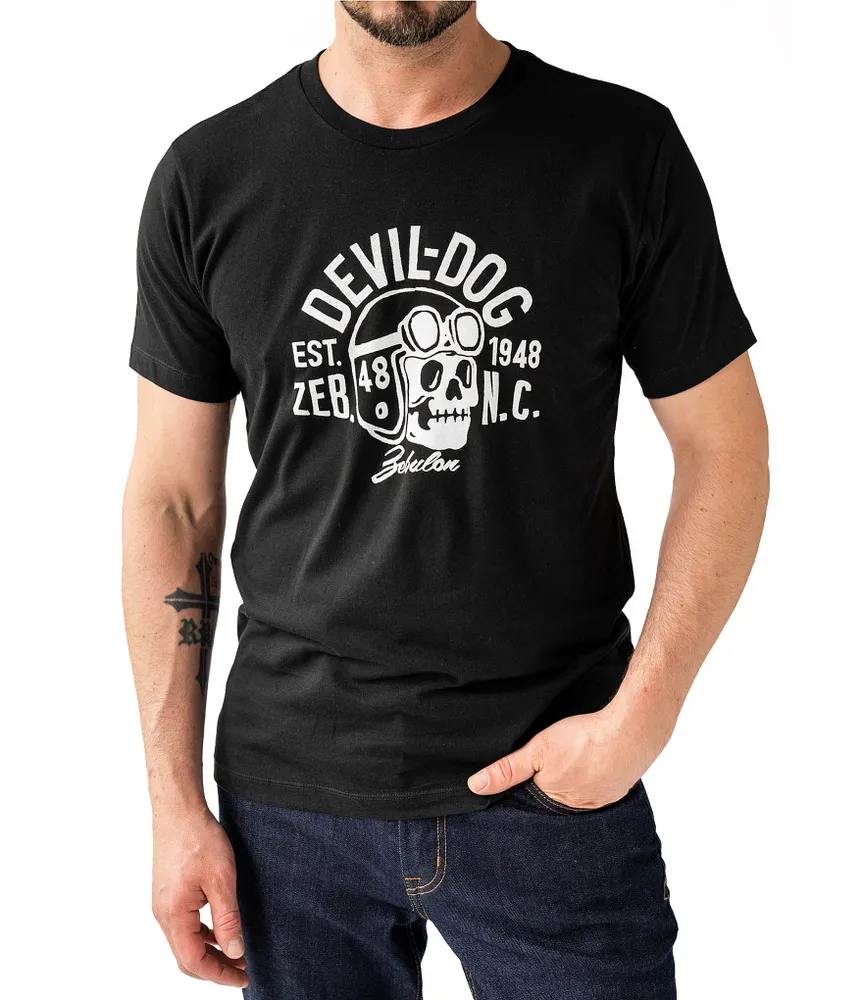 Devil-Dog Dungarees Skull Rider Graphic T-Shirt