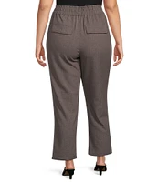 Dex Clothing Plus High Rise Straight Leg Trouser Pants