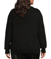 Dex Clothing Plus Long Sleeve Shimmer Oversized Sweater