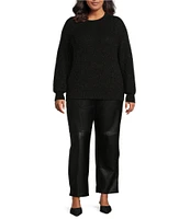 Dex Clothing Plus Long Sleeve Shimmer Oversized Sweater