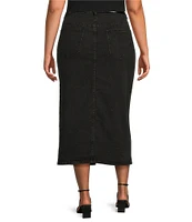 Dex Clothing Plus Mid Rise Maxi Denim Skirt