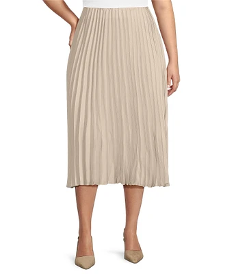 Dex Clothing Plus Pleated Long Skirt