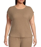 Dex Clothing Plus Size Drop-Shoulder Textured Top