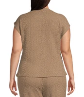Dex Clothing Plus Size Drop-Shoulder Textured Top