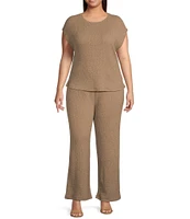 Dex Clothing Plus Size Drop-Shoulder Textured Top