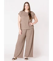 Dex Clothing Plus Size Drop-Shoulder Textured Top