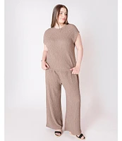 Dex Clothing Plus Size Drop-Shoulder Textured Top