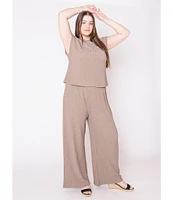 Dex Clothing Plus Size Drop-Shoulder Textured Top