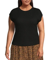 Dex Clothing Plus Size Drop-Shoulder Textured Top
