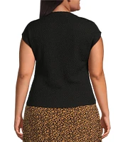 Dex Clothing Plus Size Drop-Shoulder Textured Top