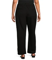 Dex Clothing Plus Wide Leg Ponte Knit Pants