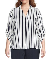 Dex Plus Flowy Satin Blouse
