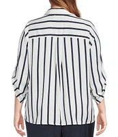 Dex Plus Flowy Satin Blouse