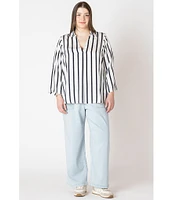 Dex Plus Flowy Satin Blouse