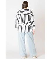 Dex Plus Flowy Satin Blouse