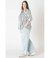 Dex Plus Flowy Satin Blouse