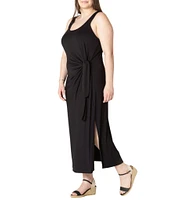 Dex Plus Sleeveless Knot Detail Midi Dress