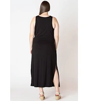 Dex Plus Sleeveless Knot Detail Midi Dress