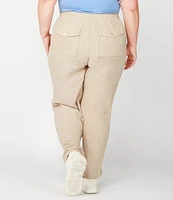 Dex Plus Straight Leg Linen Utility Pants