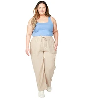 Dex Plus Straight Leg Linen Utility Pants