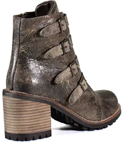 Diba True Com Rad Multi Strap Distressed Leather Booties