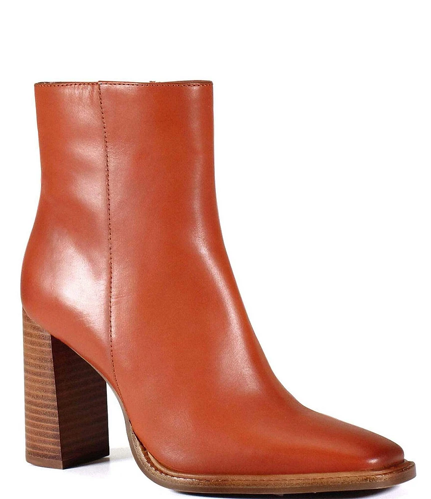 Diba True Key Switch Leather Block Heel Booties