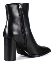 Diba True Key Switch Leather Block Heel Booties