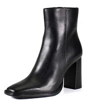 Diba True Key Switch Leather Block Heel Booties