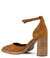 Diba True Kol Pik Suede Ankle Strap d'Orsay Pumps