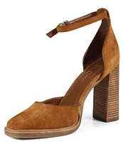 Diba True Kol Pik Suede Ankle Strap d'Orsay Pumps