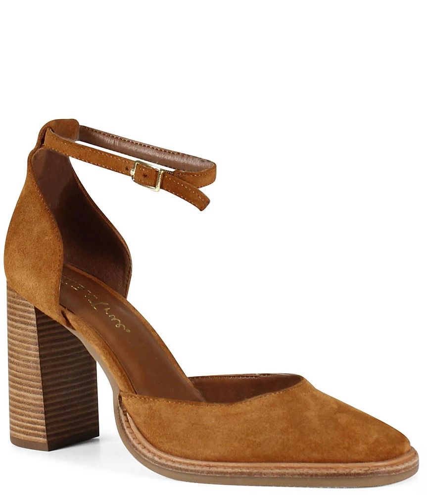 Diba True Kol Pik Suede Ankle Strap d'Orsay Pumps