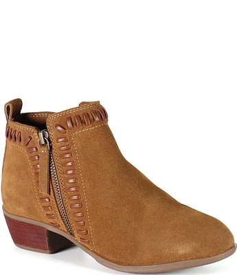 Diba True Later Gater Whipstitch Detail Suede Booties