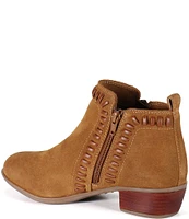 Diba True Later Gater Whipstitch Detail Suede Booties