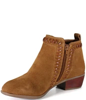 Diba True Later Gater Whipstitch Detail Suede Booties