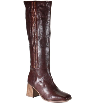 Diba True Mar Velus Leather Block Heel Tall Boots