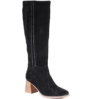 Diba True Mar Velus Suede Block Heel Tall Boots