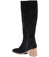 Diba True Mar Velus Suede Block Heel Tall Boots