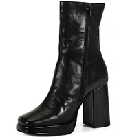 Diba True Mont Pelier Leather Platform Booties