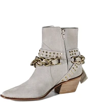 Diba True Paper Lily Suede Studded Bow Strapped Booties