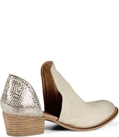 Diba True Shy Town Metallic Embossed Cut Out Booties