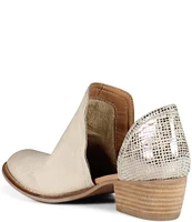 Diba True Shy Town Metallic Embossed Cut Out Booties